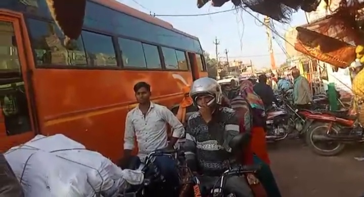 इंदरगढ़ कस्बे में जाम की स्थिति