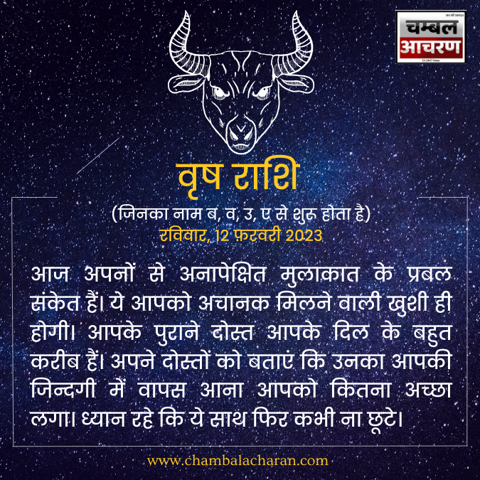 वृष राशि आज का राशिफल 
